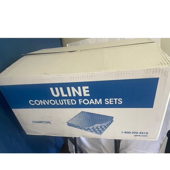 48 Convoluted Foam Sets, size 8×6×2″ - 2‑sheet interlocking, charcoal – New - Picture 2 of 8